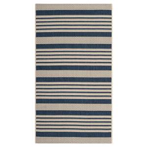 Tapis intérieur/extérieur Gemma Bleu marine / Beige - 60 x 109 cm