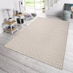 Tapis intérieur/extérieur Karo Fibre synthétique - Gris - 200 x 290 cm