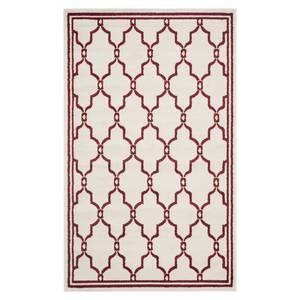 Tapis intérieur/extérieur La Pelosa Crème / Rouge - 121 x 182 cm - 120 x 180 cm