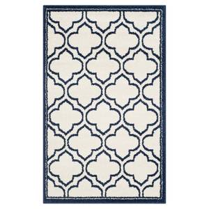 Tapis intérieur/extérieur La Salis Crème / Bleu marine - 76 x 121 cm - 60 x 120 cm