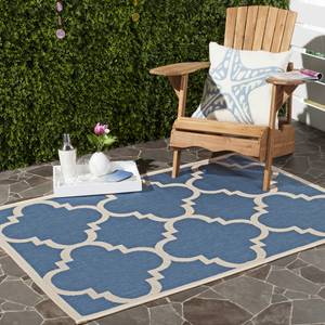 In-/Outdoorteppich Mali Blau/Beige - Maße: 121 x 170 cm - 120 x 180 cm