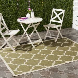 In-/outdoortapijt Monaco groen/beige - 60 x 109 cm