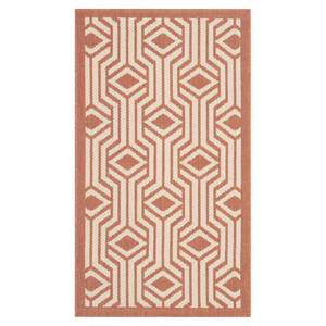 Tapis intérieur/extérieur Samos Beige / Terracota - 60 x 109 cm - 60 x 109 cm