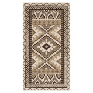 Tapis intérieur/extérieur Tikota Crème / Marron 78 x 152 - 90 x 150 cm