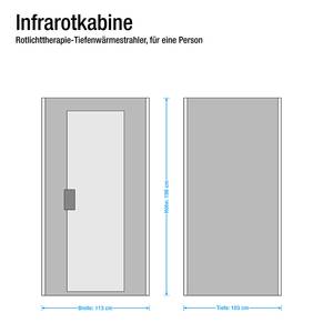 Infrarotkabine Themos mit Rotlichtstrahler - Für 2 Personen - 133 cm breit