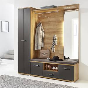 Armoire de vestibule Arcola Imitation chêne Riviera - Graphite