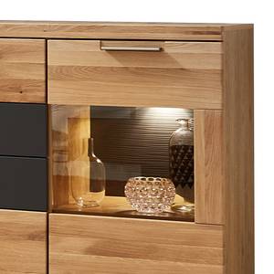 Dressoir Macoun inclusief verlichting - deels massief wild eikenhout