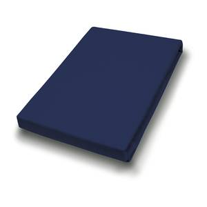 Coprimaterasso interlock microfibra blu marino mako-jersey fine 140-160 x 200 cm