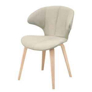 Chaises Skog (lot de 2) Tissu / Chêne massif - Beige / Chêne naturel