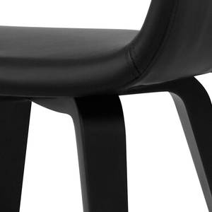 Chaises Faxe I (lot de 2) Imitation cuir - Noir