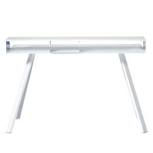 Bureau Smart Work Verre / Aluminium - Blanc / Argenté