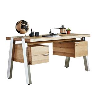 Bureau Solid Desk 160 wild eikenhout/chroomkleurig