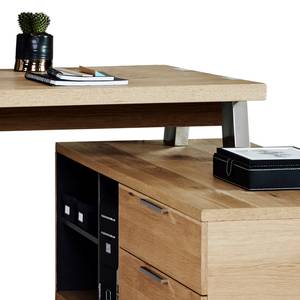 Hoekbureau Solid Desk 165 wild eikenhout/chroomkleurig
