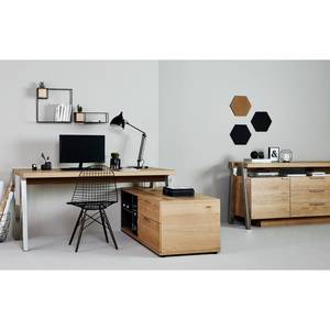 Hoekbureau Solid Desk 165 wild eikenhout/chroomkleurig