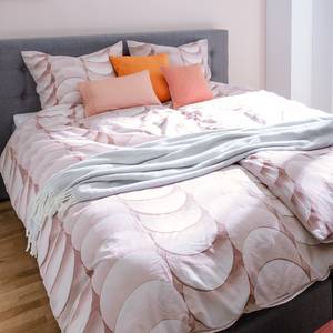 Jersey beddengoed Emerged katoen - pastel abrikooskleurig/beige - 155x220cm + kussen 80x80cm