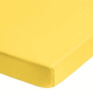 Jersey-Elastic-Boxspring Spannbetttuch Gelb - 140-160 x 200-220 cm