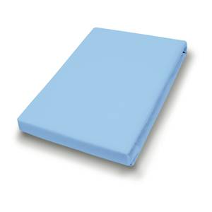 Jersey-hoeslaken Lom katoen - Aquablauw - 90 x 200 cm