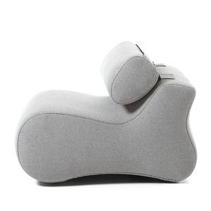 Fauteuil Coppull Tissu Gris clair