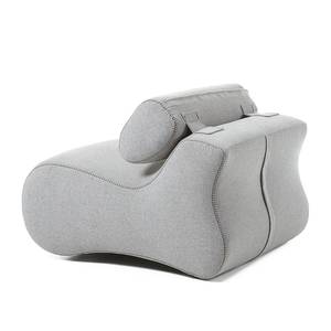 Fauteuil Coppull Tissu Gris clair