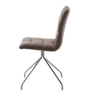 Stoelen Blois II (2-delige set) geweven stof - donkerbruin