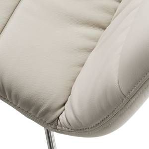 Chaises Blois III (lot de 2) Imitation cuir - Beige / Acier inoxydable