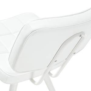 Lot de 2 chaises capitonnées Mimizan II Imitation cuir - Blanc