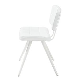 Lot de 2 chaises capitonnées Mimizan II Imitation cuir - Blanc