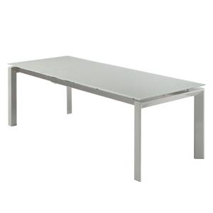 Table extensible Rapallo Verre / Gris métallique - 140 x 90 cm