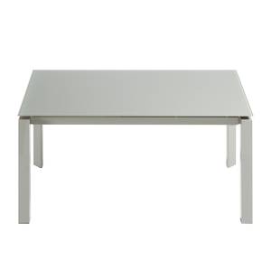 Table extensible Rapallo Verre / Gris métallique - 140 x 90 cm