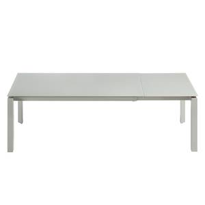 Eettafel Rapallo (met uitschuiffunctie) glas/metaal - grijs - 160x90cm