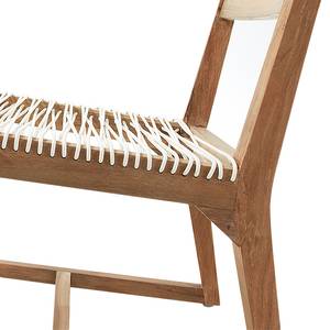 Chaise Berck teakhout/rotan wit