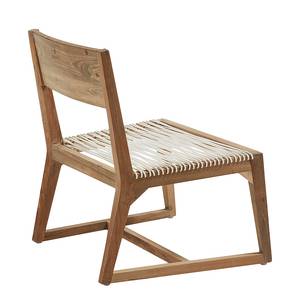 Acciaio Berck Legno di teak/Rattan - Bianco