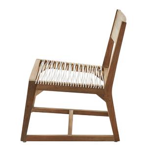 Acciaio Berck Legno di teak/Rattan - Bianco