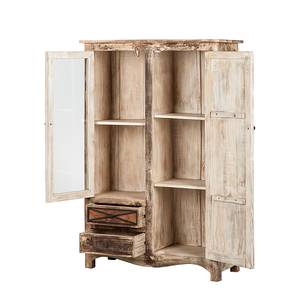 Armoire-vitrine India Manguier massif verni - 2 portes