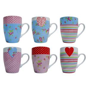 Tasses à café Calvina (lot de 2) Porcelaine multicolore