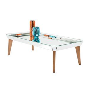 Table basse Heaven et Earth Verre - Bois/Imitation - 140 x 40 x 70 cm