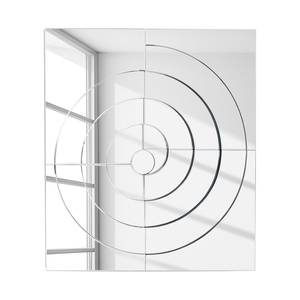 Spiegel Swirl Silber - Glas - 138 x 120 x 8 cm