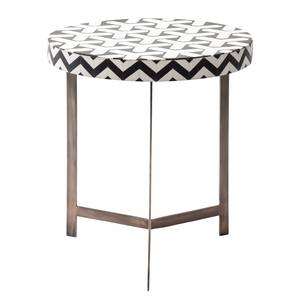 Table gigogne Musivo Round (4 éléments) Acier inoxydable Marron / Blanc