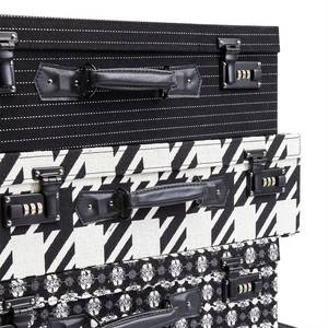 Kommode Pepita Suitcase Schwarz / Weiß