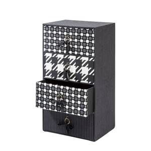 Commode Patchwork Pepita II Noir / Blanc