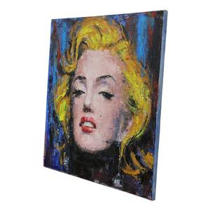 Bild Fame girl Beige - Gelb - Textil - 120 x 120 x 3.8 cm