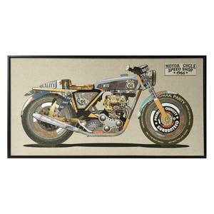 Bild Motorrad colorful II Beige - Grau - Papier - 82 x 42 x 2.5 cm