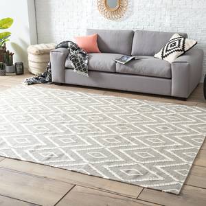 Kelim-vloerkleed Vetras textielmix - grijs - 200x290cm