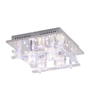 LED-plafondlamp Kemal metaal/glas zilverkleurig