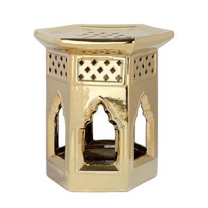 Keramikhocker Marokkanisch Gold