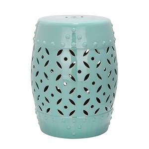 Hocker Münze keramiek turquoise