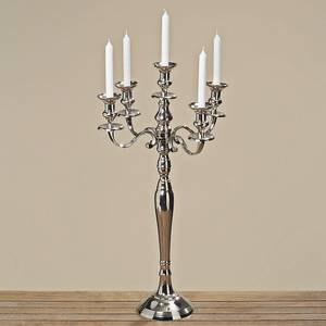 Kerzenständer Victoria I Aluminium - Silber