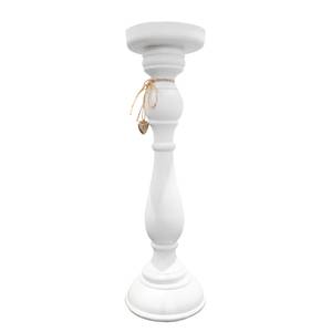 Kerzenständer Senden Weiß / Grau - Höhe: 37 cm