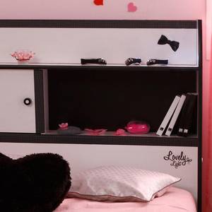 Kinderbed Lovely Light II wit met zwarte afwerking