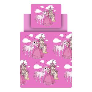 Kinderbettwäschenset Prinzessin Pink / Weiß